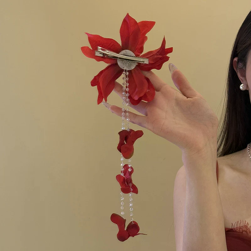 Women Accessories Sale - Горячая распродажа: Заколка-уточка с цветком, имитация
