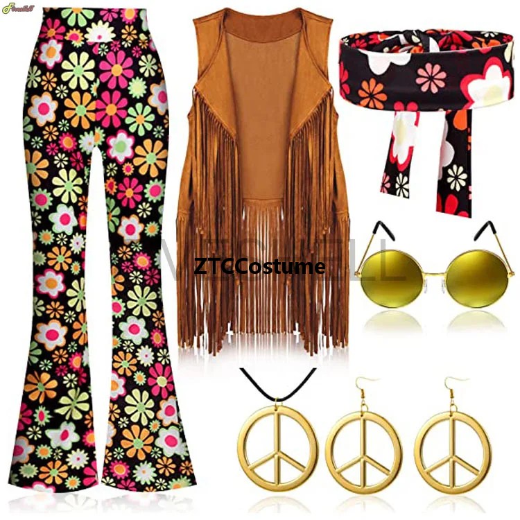 Костюм в стиле хиппи для женщи – обзор и цена Women'S Accessories In The 70S