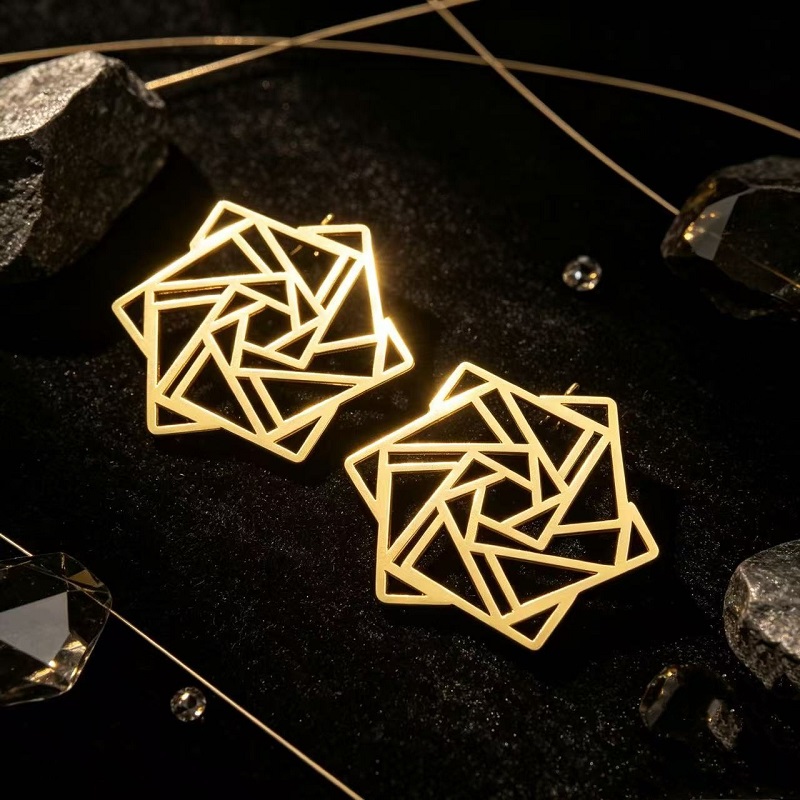Геометрические полые серьги в  – обзор и цена Women'S Accessories Jewelry Sale