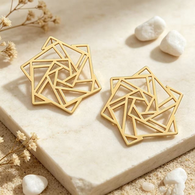 Геометрические полые серьги в  – обзор и цена Women'S Accessories Jewelry Sale